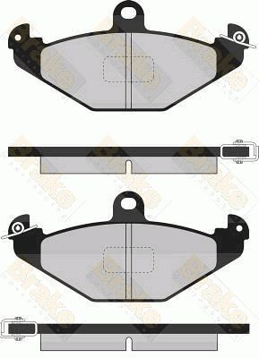 BRAKE ENGINEERING Комплект тормозных колодок, дисковый тормоз PA814